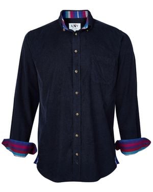 Koy Clothing Dark Cord Shirt - Blue