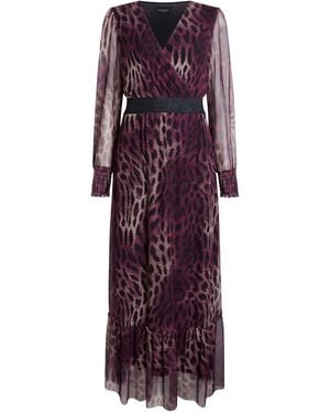 James Lakeland Maxi Tulle Burgundy Dress - Purple