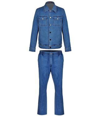 DAVID WEJ Vanguard Stretch Denim Jacket Set - Blue