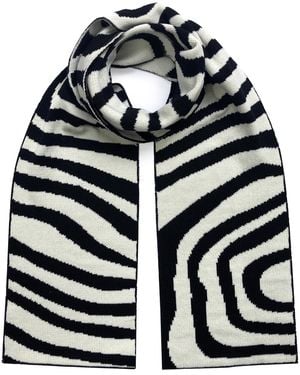 INGMARSON Organic Stripes Wool & Cashmere Scarf Men - Black