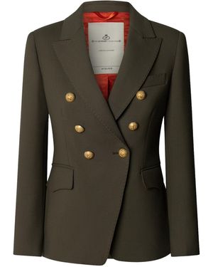 The Extreme Collection Double-Breasted Blazer Garcia Vintage 02 - Green