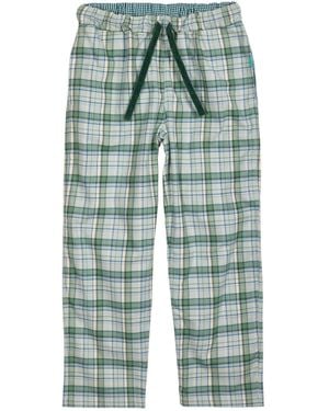 Lounge Neutrals Organic Brushed Cotton Lounge Trousers Trousers - Blue