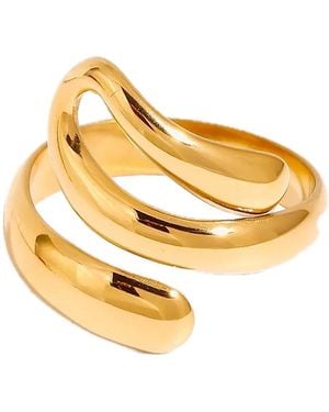Elk & Bloom Chunky Wrap Wave 14K Ring - Metallic