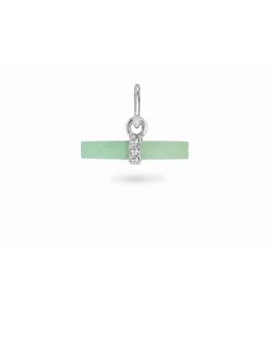 Zohreh Chrysoprase T-Bar Pendant Sterling - Green