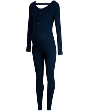 The Koozy Maternity Palma Long Sleeve One-Piece - Blue