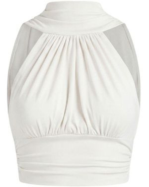 Khéla the Label Stay Close Top Off - White
