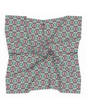 FORZA CAVALLO Sette Square Scarf - Blue