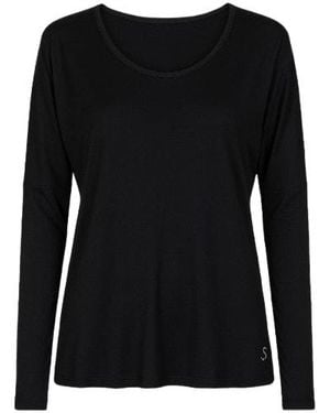 Conquista Top With Long Batwing Sleeves By Swl - Black