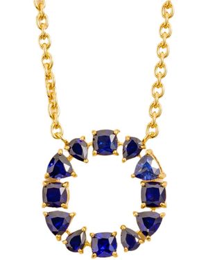 Juvetti Glorie Necklace Set With Sapphire - Blue