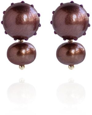 Saule Label Livia Earrings - Brown