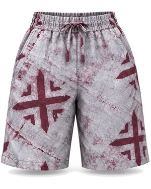 Naba Clothing Naba Diaspora Adire Shorts - Blue