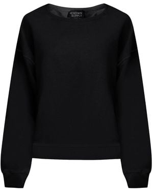 Known Supply Boxy Cotton Crewneck - Black