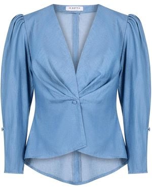 M Sette Paris Voltaire Cotton Chambray Shirt - Blue