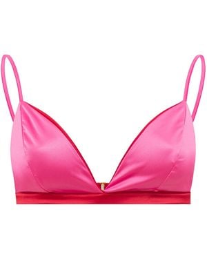 Ekcentrik French Kiss Satin Bralette - Pink