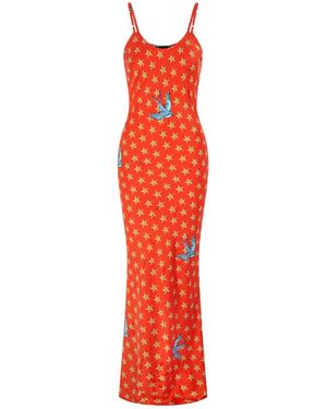 Jessica Russell Flint Maxi Slip Dress - Red