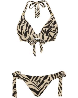 Leyla Maya Ltd Neutrals Annie & Ginny Bikini Set - Metallic