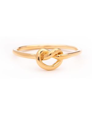 Belinda Jewelz Dainty Love Knot Heart Ring - White