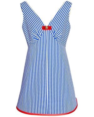 Couture to Your Door And Stripped Nautical Mod Dress - Blue