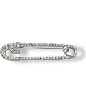 Jagged Halo Jewelry Safety Pin Brooch - Metallic
