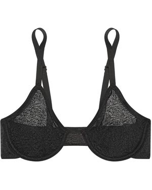 Verdant Intimates Rose Lace Full Bra - Black
