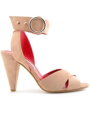 Rosamund Muir London Neutrals Montana Sand Light Suede Heels - Pink