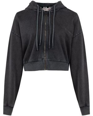 Pcfg Your Itch Acid Wash Zipped Hoody - Black