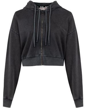 Pcfg Your Itch Acid Wash Zipped Hoody - Black