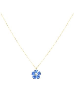 Agora Jewellery Forget Me Not Necklace - Metallic