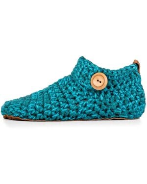 Kingdom of Wow Handmade Ankle Boot Slippers - Blue
