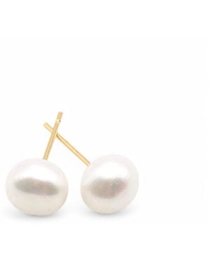 Miss Cecilia Mini Freshwater Pearl Ear Studs - White