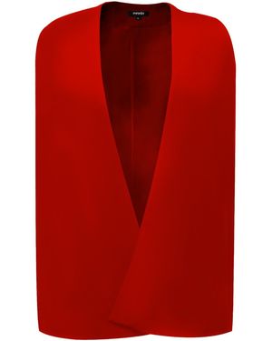 Smart and Joy Minimalist Evening Cape - Red