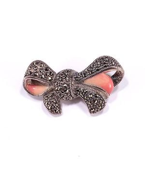 Mineralgems•Studio Vintage Bow Brooch - Pink