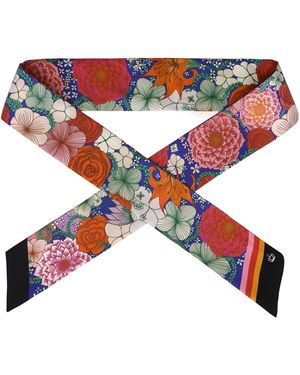 Kueen Silk Scarf - Blue