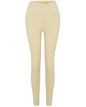 Pcfg Neutrals Legging With Stitch Detail - Natural