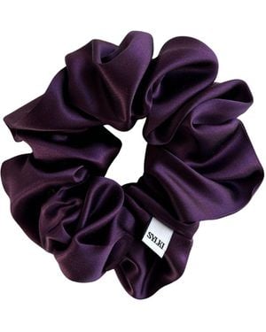 Sylk Maxi Silk Scrunchie - Blue