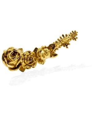 Lee Renee Rose Slider Earring Single Gold - Metallic
