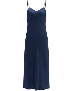 NOT JUST PAJAMA Timeless Collection Silk Slip Dress - Blue