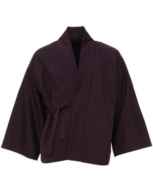 MOE Plum Wool Jacket Reversible - Blue