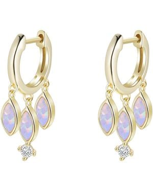 KAMARIA Opal Boho Shaker Huggie Earrings - Metallic