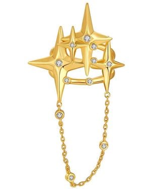 Retro Chic Golden Starry Ring - Metallic