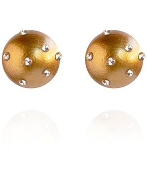 Saule Label Gaia Jet Petite Earrings - Metallic