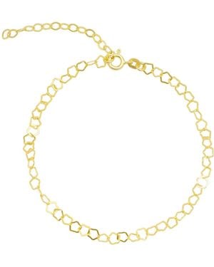Spero London Pentagon Geometric Sterling Link Bracelet & Anklet - Metallic