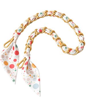 Lilly Loves Spotty Susie Scarf Metal Strap - Metallic