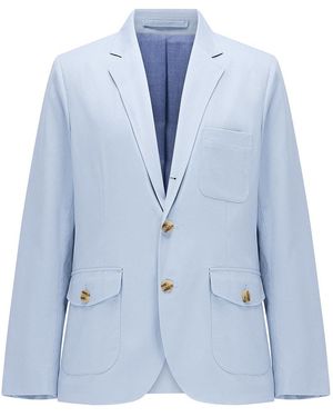 Guards London Branford Lightweight Tailored Cotton Blazer - Blue