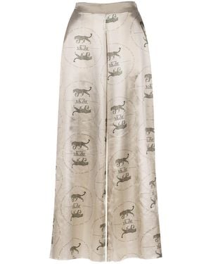 Vazaf Neutrals Leopard Trousers - Natural