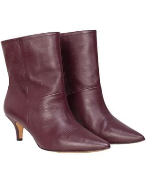 Mandragora Leather Ankle Boots Puro - Purple