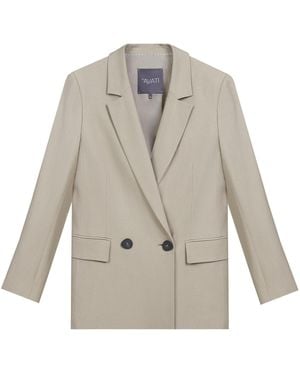 InAvati Neutrals Double-Breasted Light Taupe Jacket - Grey