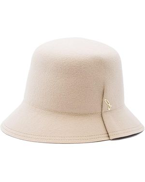 DORIA 1905 Neutrals Wool Felt Cloche Hat - Natural