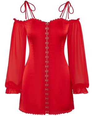Empress Mimi Heartbreaker Mini Corset Dress - Red