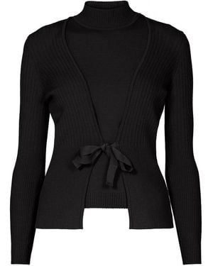 Rumour London Erika & Erin Two-Piece Merino Wool Set - Black
